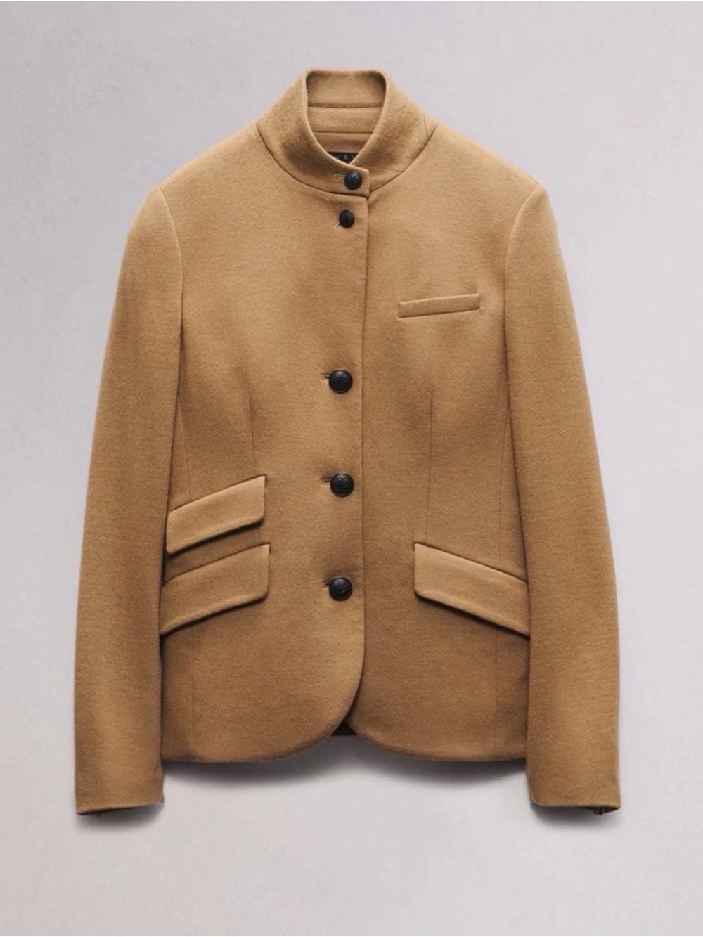Rag & Bone Slade Japanese Wool Military Blazer Camel Size 8 - Picture 9 of 10